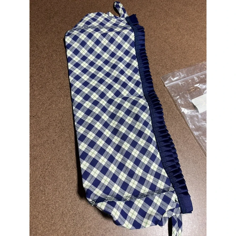 Longaberger Basket Liner Blue Ribbon Plaid Liner Canning Basket Liner